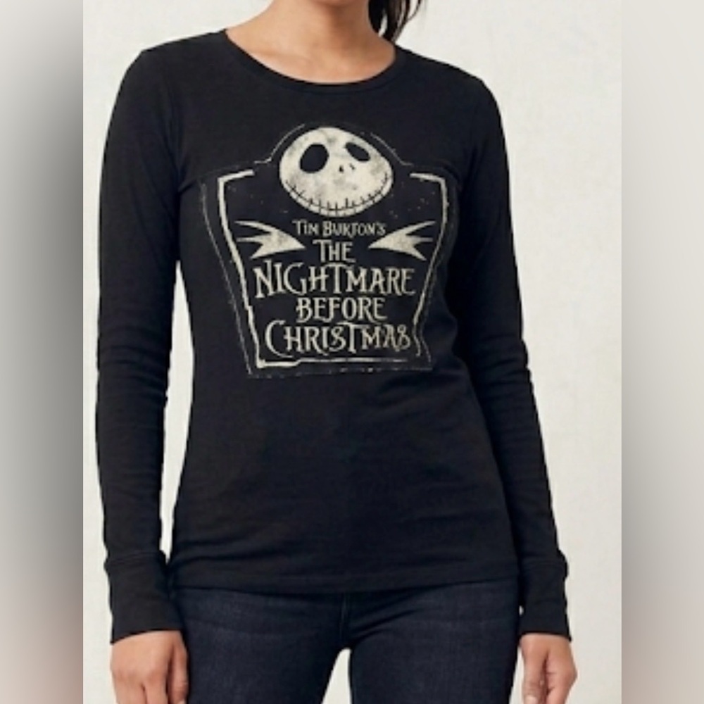 Disney The Nightmare Before Christmas Jack Skellington Long Sleeve Top medium